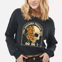 The Horrors Persist But So Do I Cropped Pullover Crew