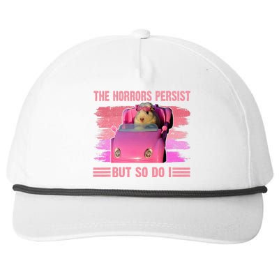 The Horrors Persist But So Do I Hamster Lover Halloween Snapback Five-Panel Rope Hat