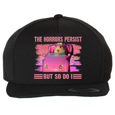 The Horrors Persist But So Do I Hamster Lover Halloween Wool Snapback Cap