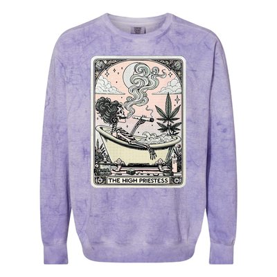 The High Priestess Tarot Card Colorblast Crewneck Sweatshirt