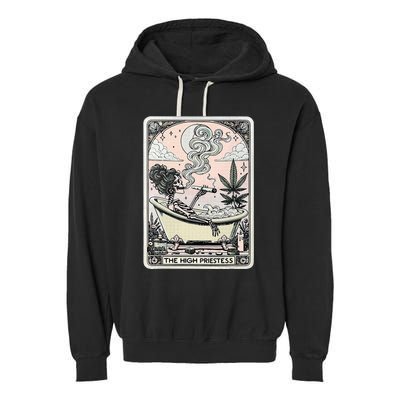 The High Priestess Tarot Card Garment-Dyed Fleece Hoodie