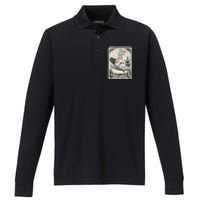 The High Priestess Tarot Card Performance Long Sleeve Polo