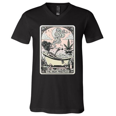 The High Priestess Tarot Card V-Neck T-Shirt