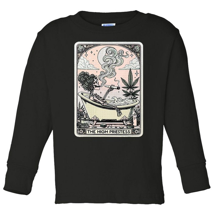 The High Priestess Tarot Card Toddler Long Sleeve Shirt