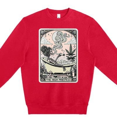 The High Priestess Tarot Card Premium Crewneck Sweatshirt