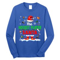 The Hockey Player Santa Christmas Team Matching Funny Party Funny Gift Long Sleeve Shirt