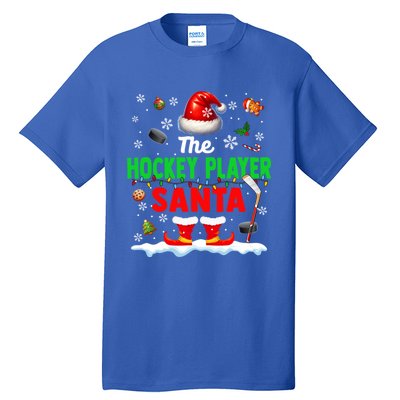 The Hockey Player Santa Christmas Team Matching Funny Party Funny Gift Tall T-Shirt