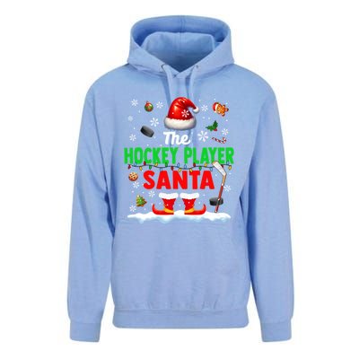 The Hockey Player Santa Christmas Team Matching Funny Party Funny Gift Unisex Surf Hoodie