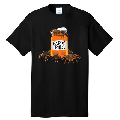 Tarantula Happy Pills Arthropod Arachnid Arachnophile Tall T-Shirt