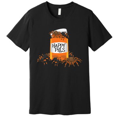 Tarantula Happy Pills Arthropod Arachnid Arachnophile Premium T-Shirt