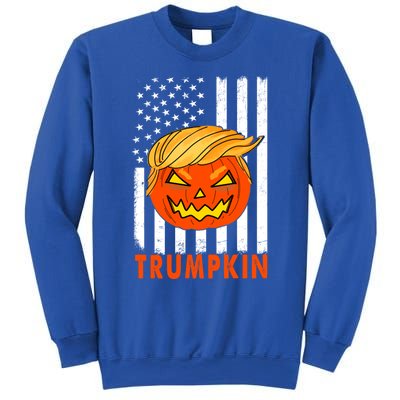 Trump Halloween Pumpkin Carving Funny Usa Flag Trumpkin Great Gift Sweatshirt