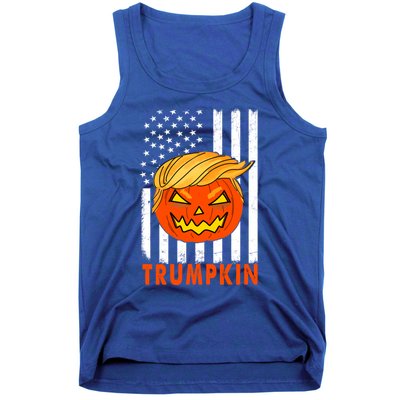 Trump Halloween Pumpkin Carving Funny Usa Flag Trumpkin Great Gift Tank Top