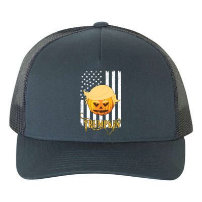 Trump Halloween Pumpkin Carving Funny Usa Flag Trumpkin Gift Yupoong Adult 5-Panel Trucker Hat