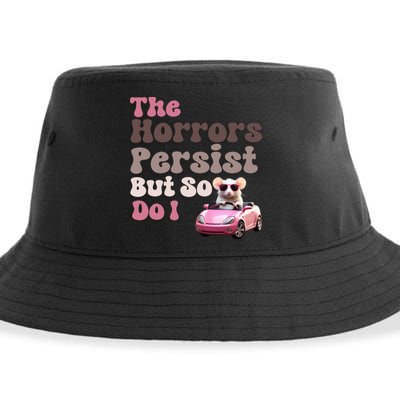 The Horrors Persist But So Do I Meme Funny Meme Funny Gen Z Funny Mouse Sustainable Bucket Hat