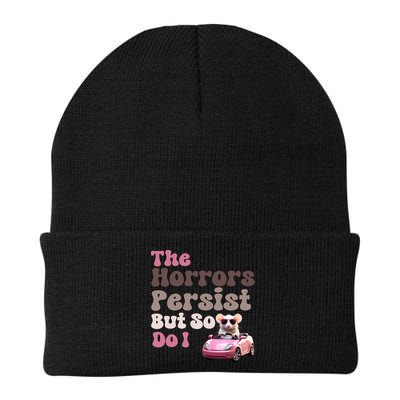 The Horrors Persist But So Do I Meme Funny Meme Funny Gen Z Funny Mouse Beanie