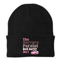 The Horrors Persist But So Do I Meme Funny Meme Funny Gen Z Funny Mouse Beanie