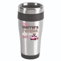 The Horrors Persist But So Do I Meme Funny Meme Funny Gen Z Funny Mouse 16oz Travel Tumbler
