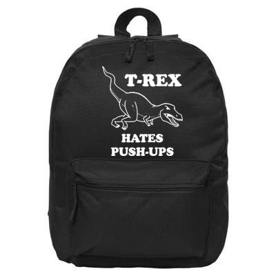 TRex Hates Pushups 16 in Basic Backpack