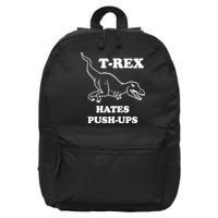 TRex Hates Pushups 16 in Basic Backpack