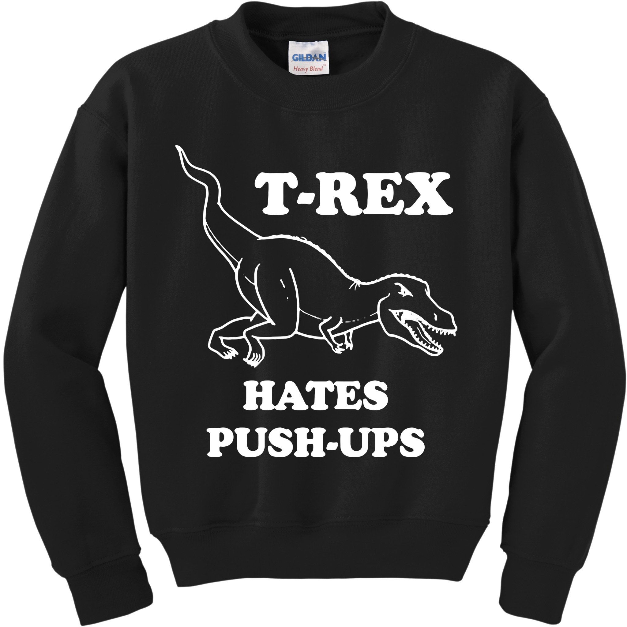 TRex Hates Pushups Kids Sweatshirt