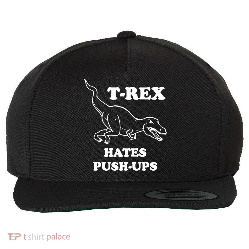 TRex Hates Pushups Wool Snapback Cap
