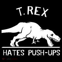 T-Rex Hates PushUps Funny Tyrannosaurus Rex 7-Panel Snapback Hat