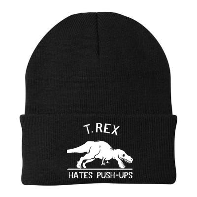 T-Rex Hates PushUps Funny Tyrannosaurus Rex Beanie