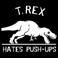 T-Rex Hates PushUps Funny Tyrannosaurus Rex Sustainable Beanie