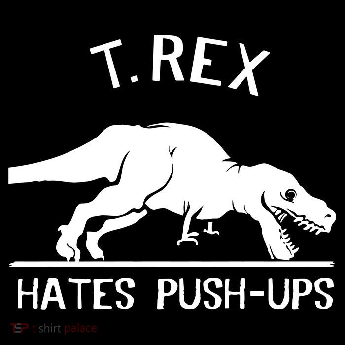 T-Rex Hates PushUps Funny Tyrannosaurus Rex Sustainable Knit Beanie