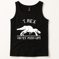 T-Rex Hates PushUps Funny Tyrannosaurus Rex Tank Top