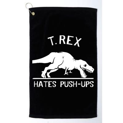 T-Rex Hates PushUps Funny Tyrannosaurus Rex Golf Towel