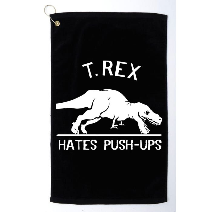 T-Rex Hates PushUps Funny Tyrannosaurus Rex Golf Towel