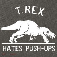 T-Rex Hates PushUps Funny Tyrannosaurus Rex Cotton Canvas Backpack