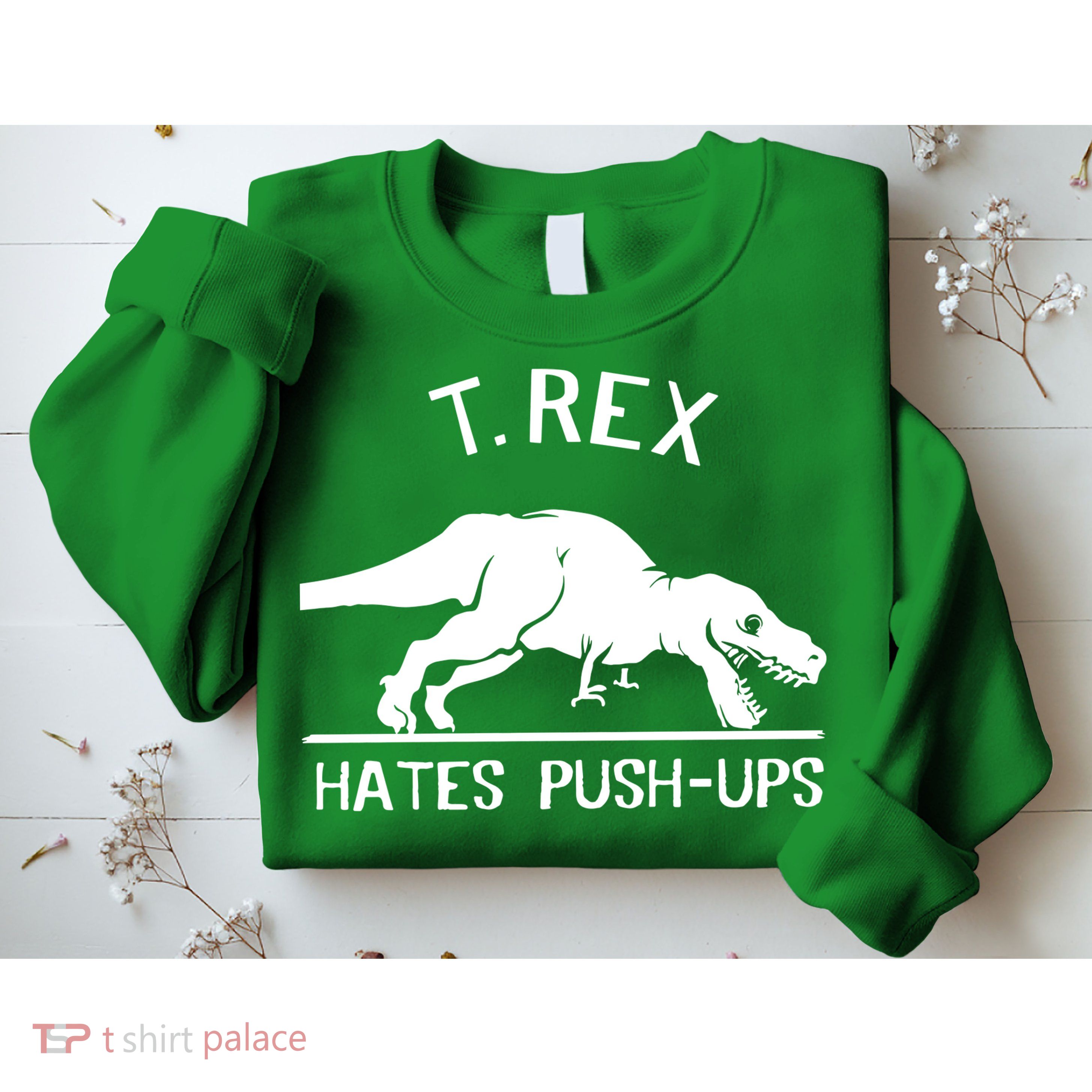 T-Rex Hates PushUps Funny Tyrannosaurus Rex Sweatshirt