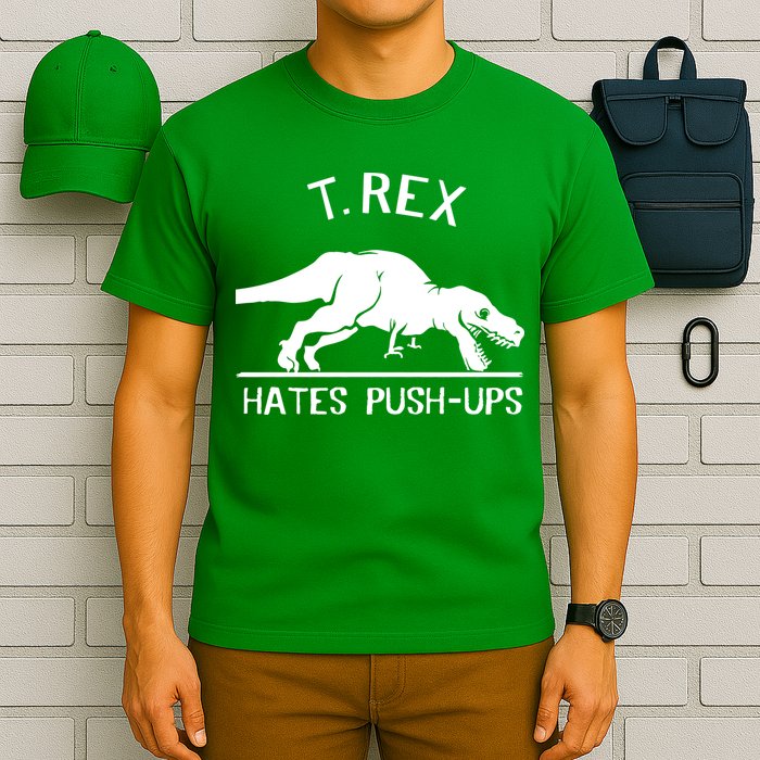 T-Rex Hates PushUps Funny Tyrannosaurus Rex T-Shirt