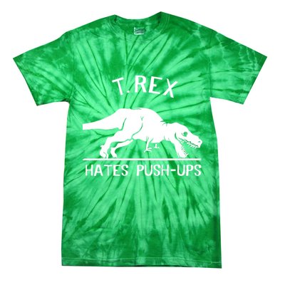 T-Rex Hates PushUps Funny Tyrannosaurus Rex Tie-Dye T-Shirt