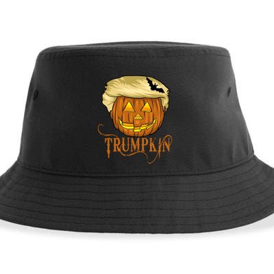 Trump Halloween Pumpkin Carving Trump Supporter Trumpkin Great Gift Sustainable Bucket Hat