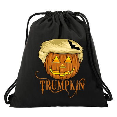 Trump Halloween Pumpkin Carving Trump Supporter Trumpkin Great Gift Drawstring Bag