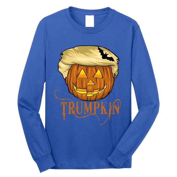 Trump Halloween Pumpkin Carving Trump Supporter Trumpkin Great Gift Long Sleeve Shirt