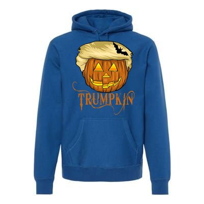 Trump Halloween Pumpkin Carving Trump Supporter Trumpkin Great Gift Premium Hoodie