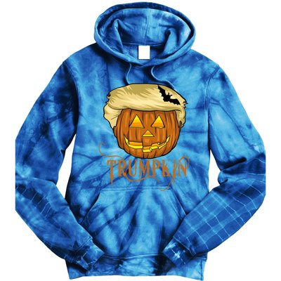 Trump Halloween Pumpkin Carving Trump Supporter Trumpkin Great Gift Tie Dye Hoodie