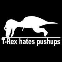 TRex Hates Pushups Funny 7-Panel Snapback Hat