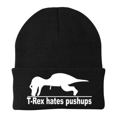 TRex Hates Pushups Funny Beanie