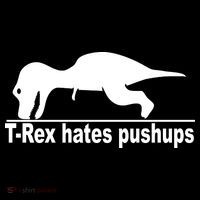 TRex Hates Pushups Funny Drawstring Bag