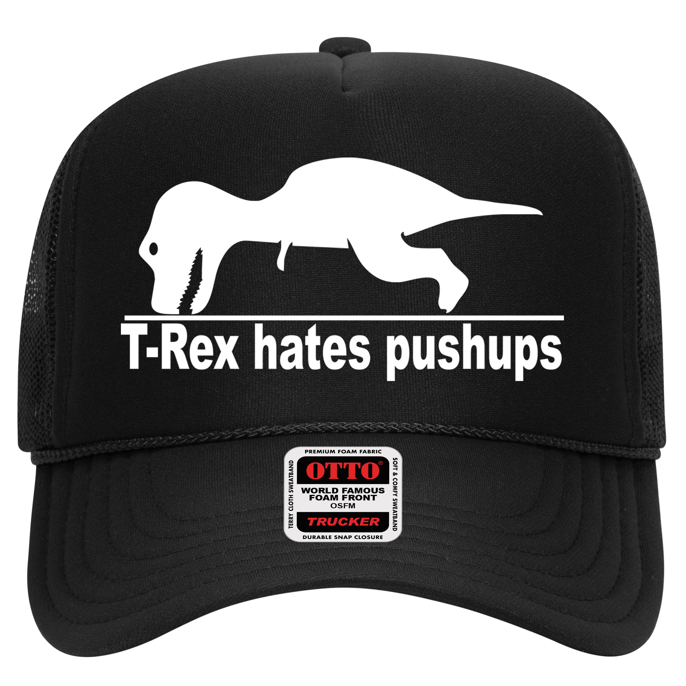 TRex Hates Pushups Funny Hat