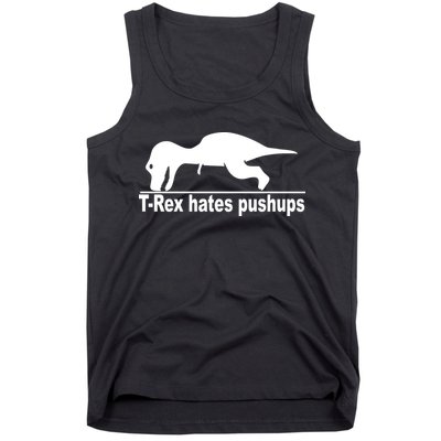 TRex Hates Pushups Funny Tank Top