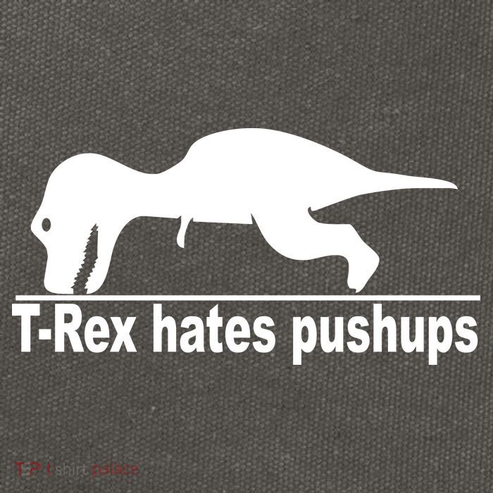 TRex Hates Pushups Funny Cotton Canvas Backpack