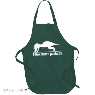 TRex Hates Pushups Funny Apron