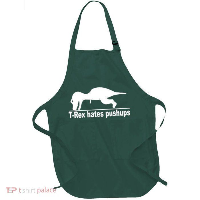 TRex Hates Pushups Funny Apron