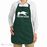 TRex Hates Pushups Funny Apron